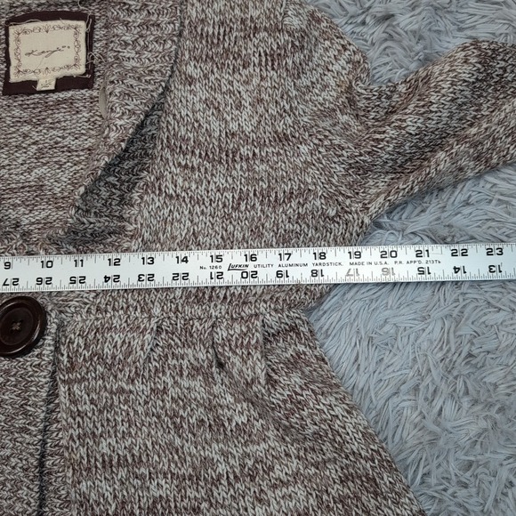 Kenji Sweater Womens L Biege Cardigan Wool Blend Soft Cozy Comfort Preppy - Picture 3 of 13